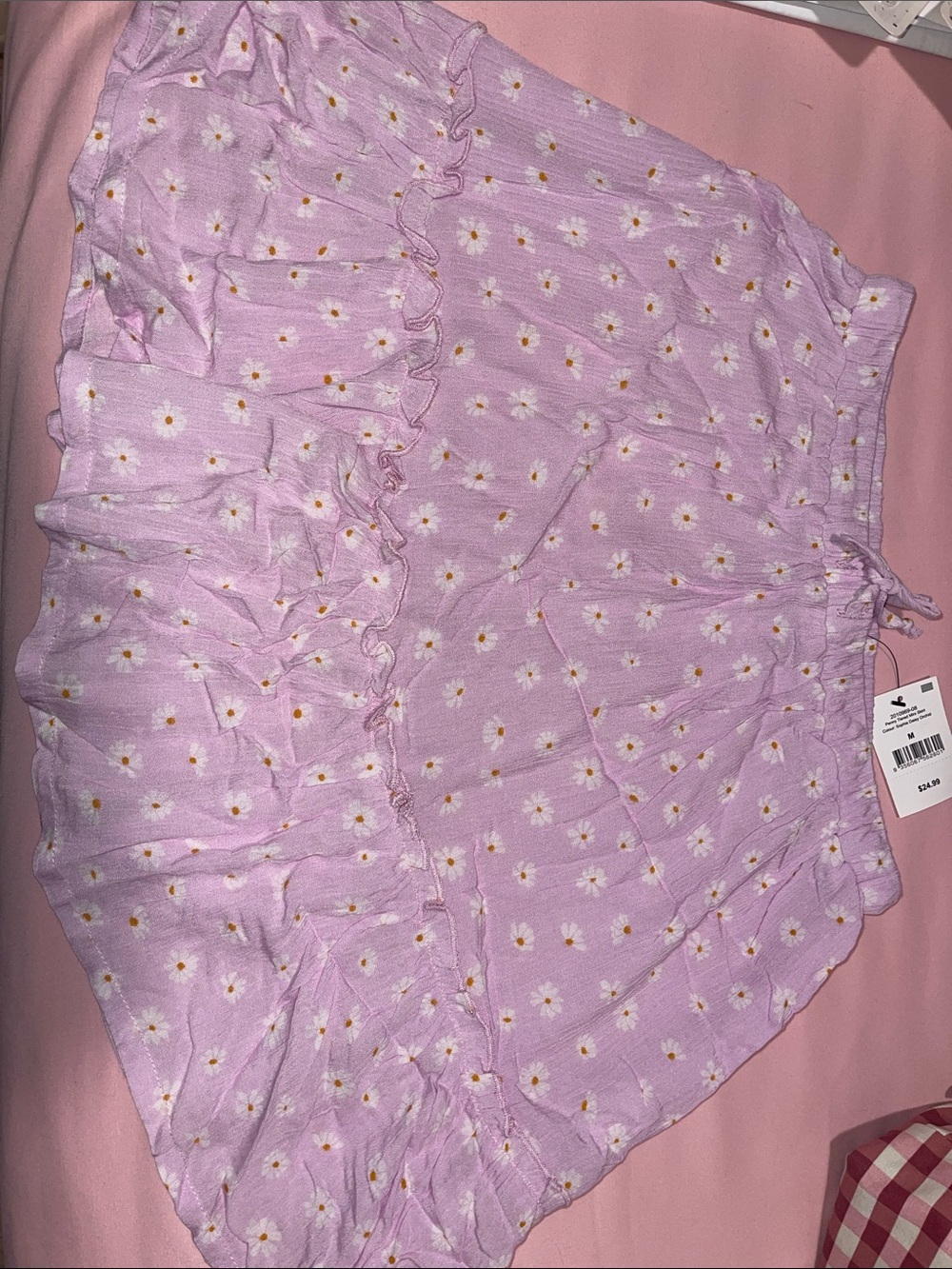 Cotton On Lilac Floral Ruffle Mini Skirt